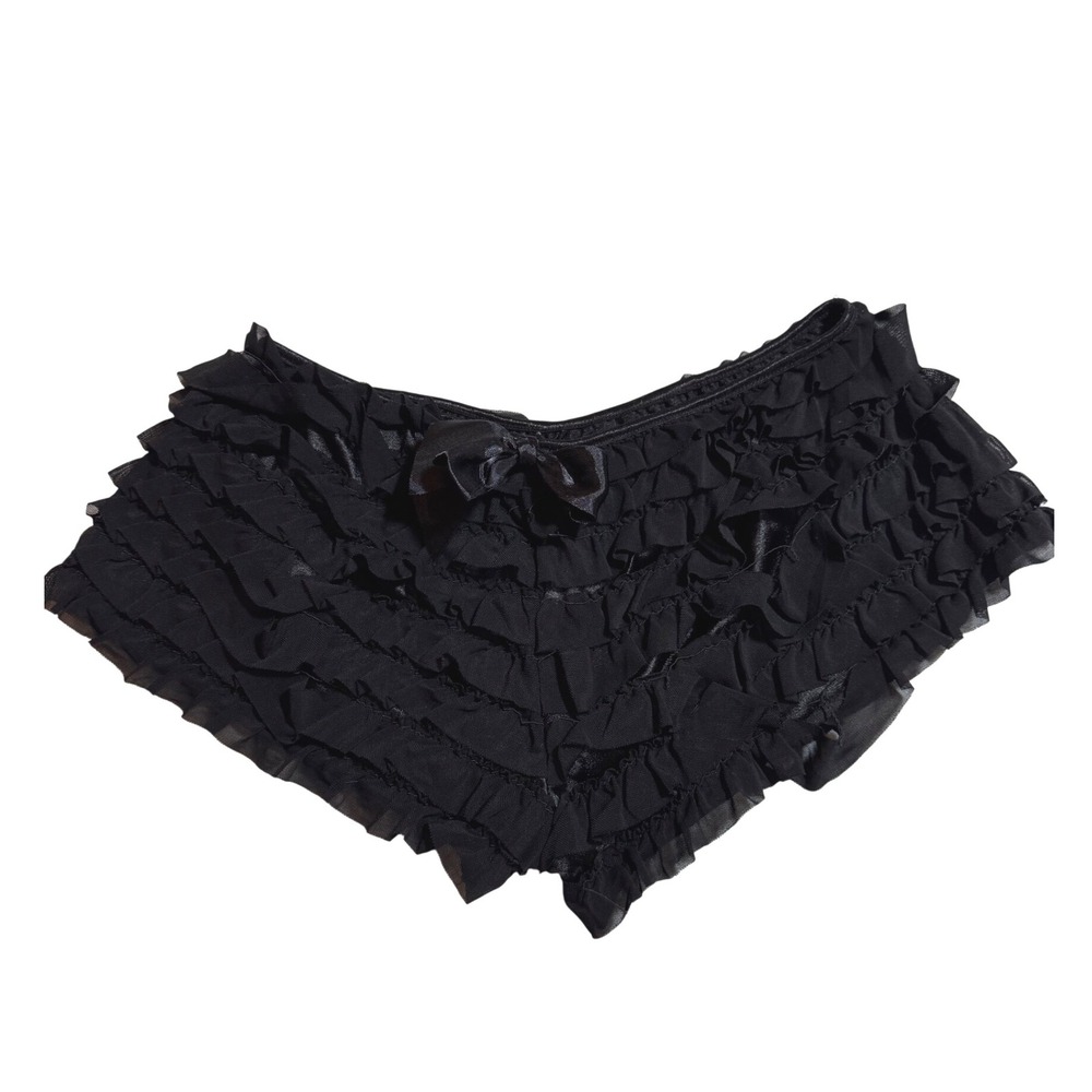 Daisy Corsets Black‎ Ruffle Bow Shorts Lingerie Sleepwear Size XL
